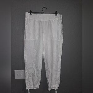 J. Jill 100% Linen White Pants Size 1X
